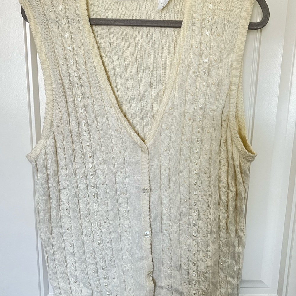 Jantzen Classics | Vintage Vest with Pearl Accents